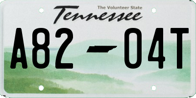 TN license plate A8204T