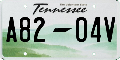 TN license plate A8204V