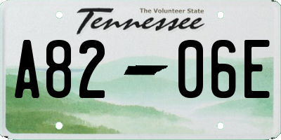 TN license plate A8206E