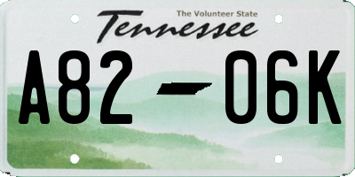 TN license plate A8206K