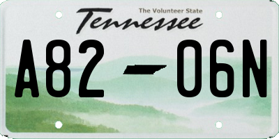 TN license plate A8206N