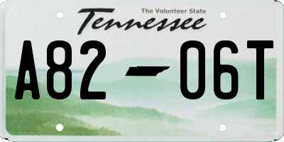 TN license plate A8206T