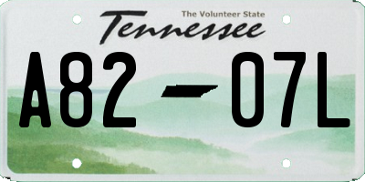 TN license plate A8207L
