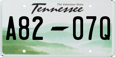 TN license plate A8207Q