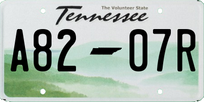 TN license plate A8207R
