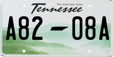 TN license plate A8208A