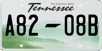 TN license plate A8208B