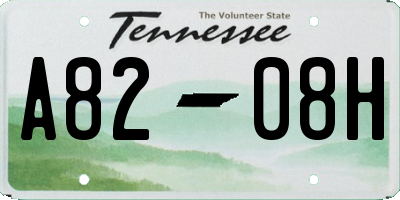 TN license plate A8208H