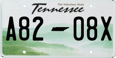 TN license plate A8208X