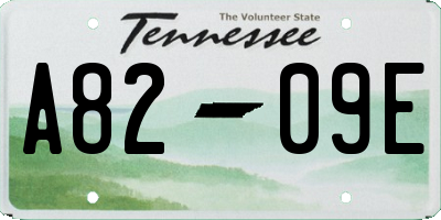 TN license plate A8209E