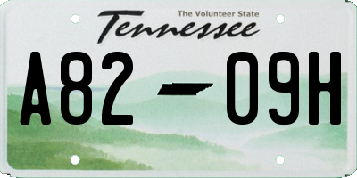 TN license plate A8209H