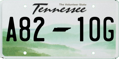 TN license plate A8210G