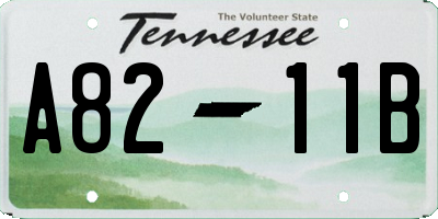 TN license plate A8211B