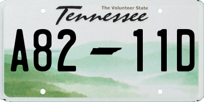 TN license plate A8211D