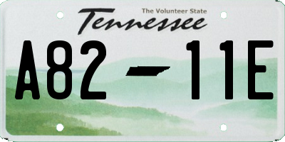 TN license plate A8211E