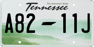 TN license plate A8211J
