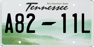TN license plate A8211L