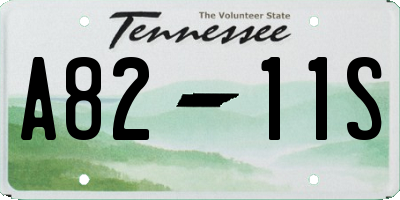TN license plate A8211S