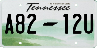 TN license plate A8212U