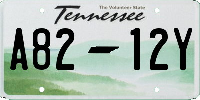 TN license plate A8212Y