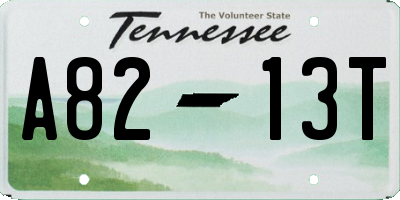 TN license plate A8213T