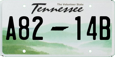 TN license plate A8214B