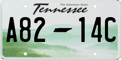 TN license plate A8214C