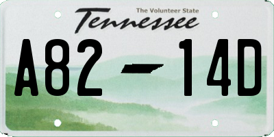 TN license plate A8214D