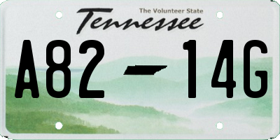 TN license plate A8214G