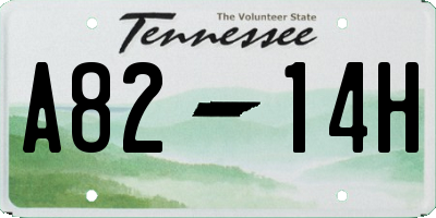 TN license plate A8214H