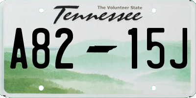 TN license plate A8215J
