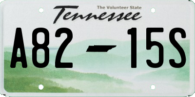 TN license plate A8215S
