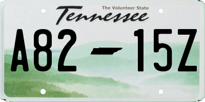 TN license plate A8215Z