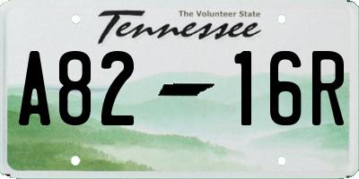 TN license plate A8216R