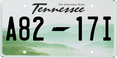 TN license plate A8217I