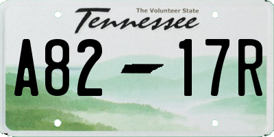 TN license plate A8217R