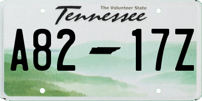 TN license plate A8217Z