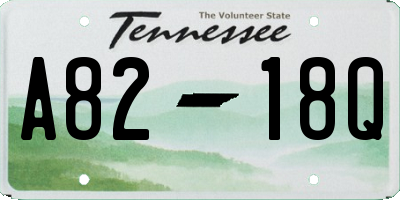 TN license plate A8218Q
