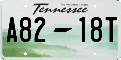 TN license plate A8218T