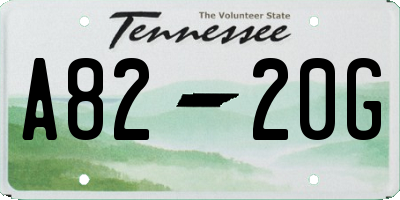 TN license plate A8220G