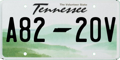 TN license plate A8220V