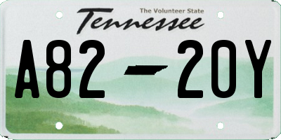 TN license plate A8220Y