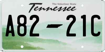 TN license plate A8221C