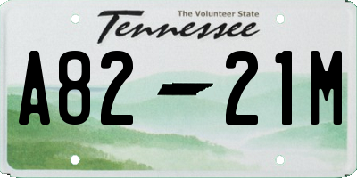 TN license plate A8221M