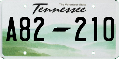 TN license plate A8221O