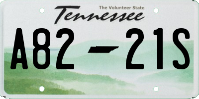 TN license plate A8221S