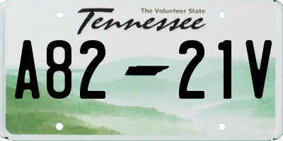 TN license plate A8221V