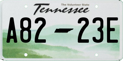 TN license plate A8223E