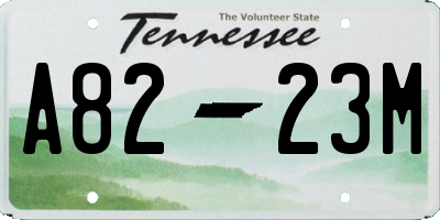 TN license plate A8223M