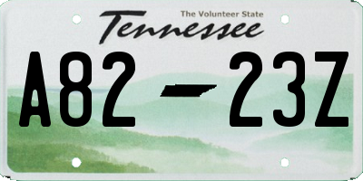 TN license plate A8223Z